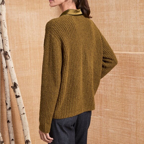 Eileen Fisher Organic-Cotton Cashmere Fluff V-Neck Sweater Size XL - Picture 3 of 14